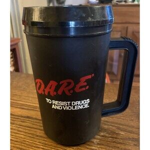 Vintage New D.A.R.E. 22 Oz Insulated Mug Super Thermo Betras USA Y2K Drug Abuse